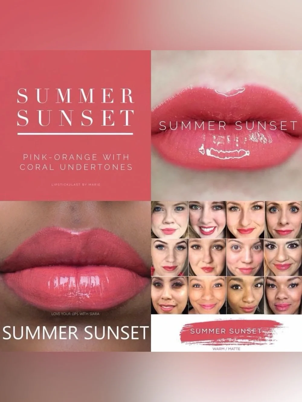 Summer Sunset Pink-Orange Lipstick Gloss - Brand: